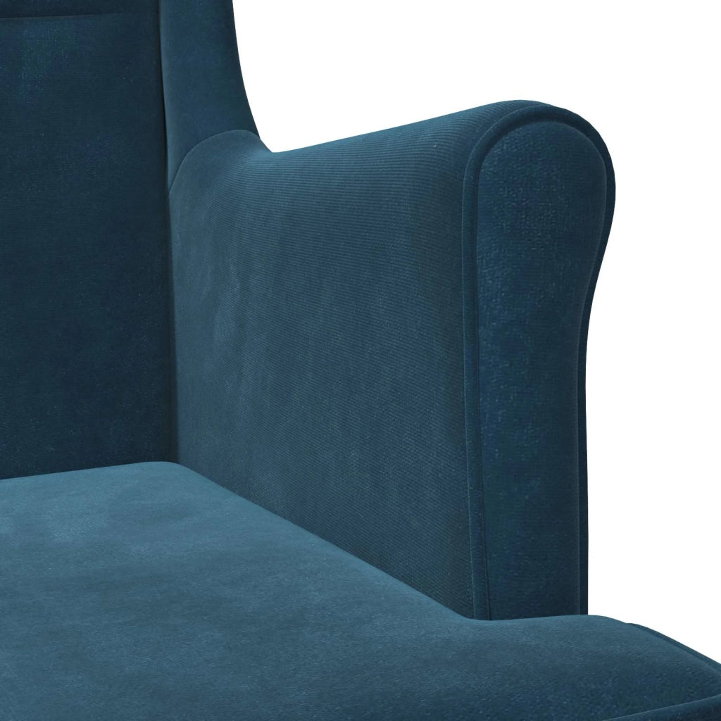 Poltrona-Divano Sedia Blu Velluto 880844