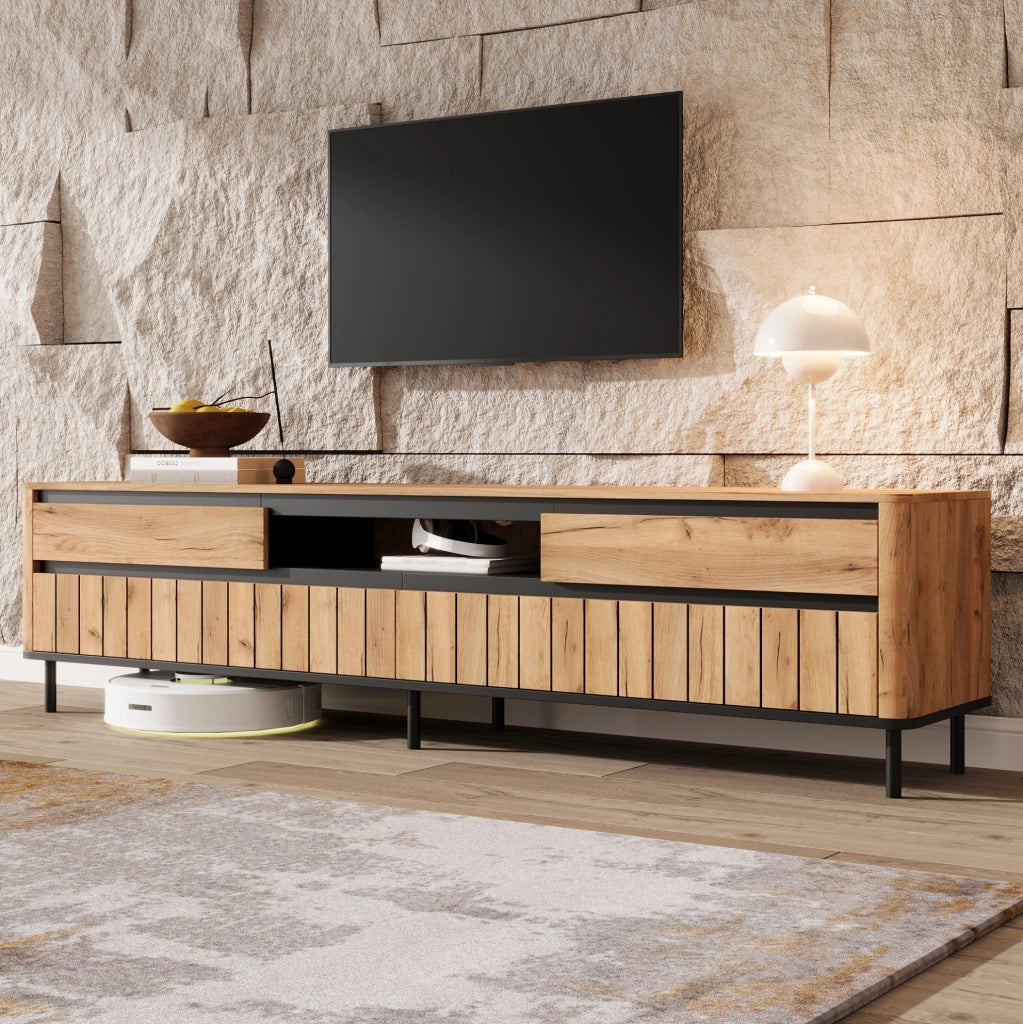 Mobile TV moderno 180 cm con cassetti e ante