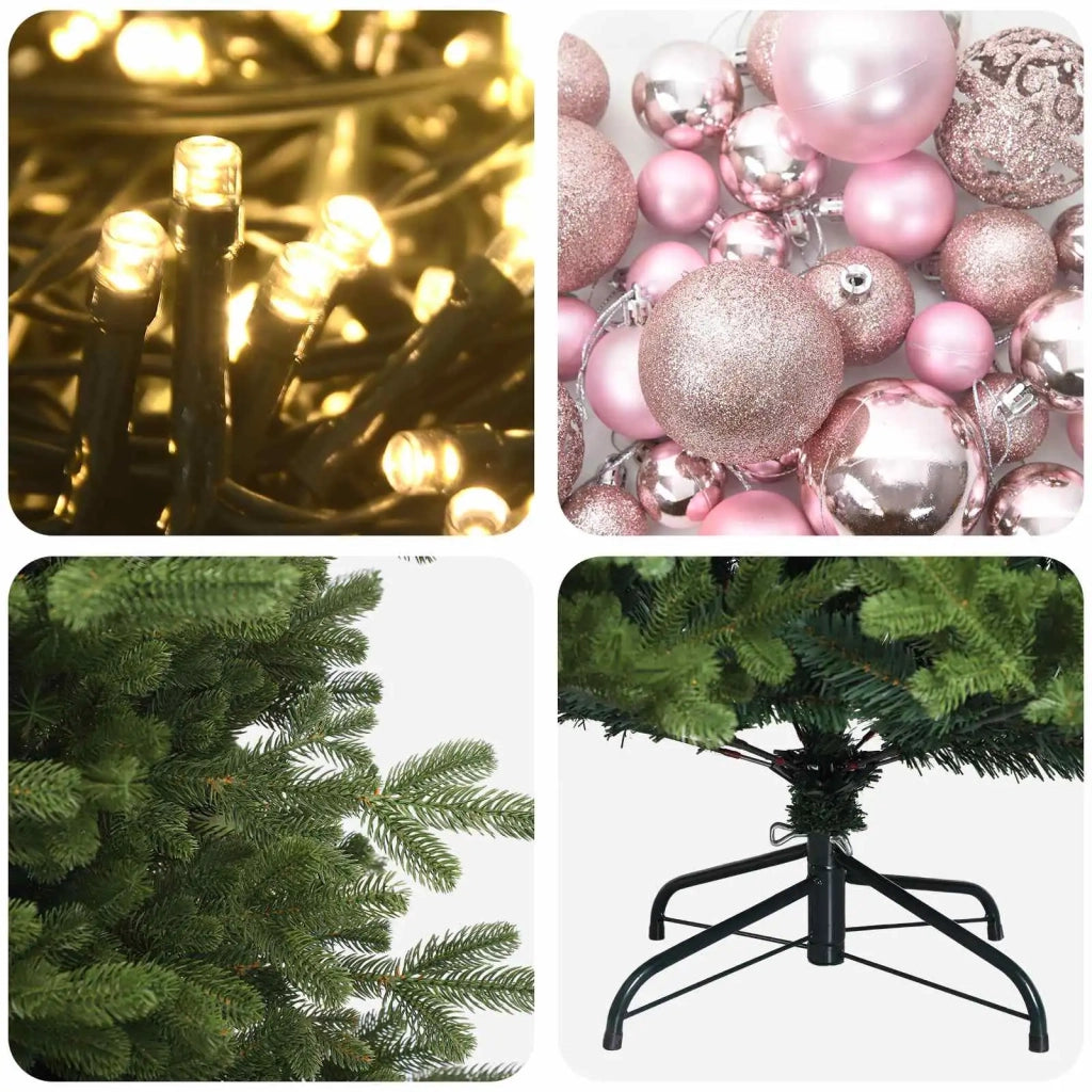 Albero di Natale artificiale con palline 240 cm 300 LED 3466701