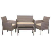 Set tavolo grigio, divano e 2 poltrone