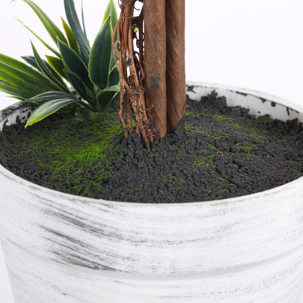 Set 2 piante artificiali ULEVR lavanda 60 cm con vaso e muschio decorativo, verde