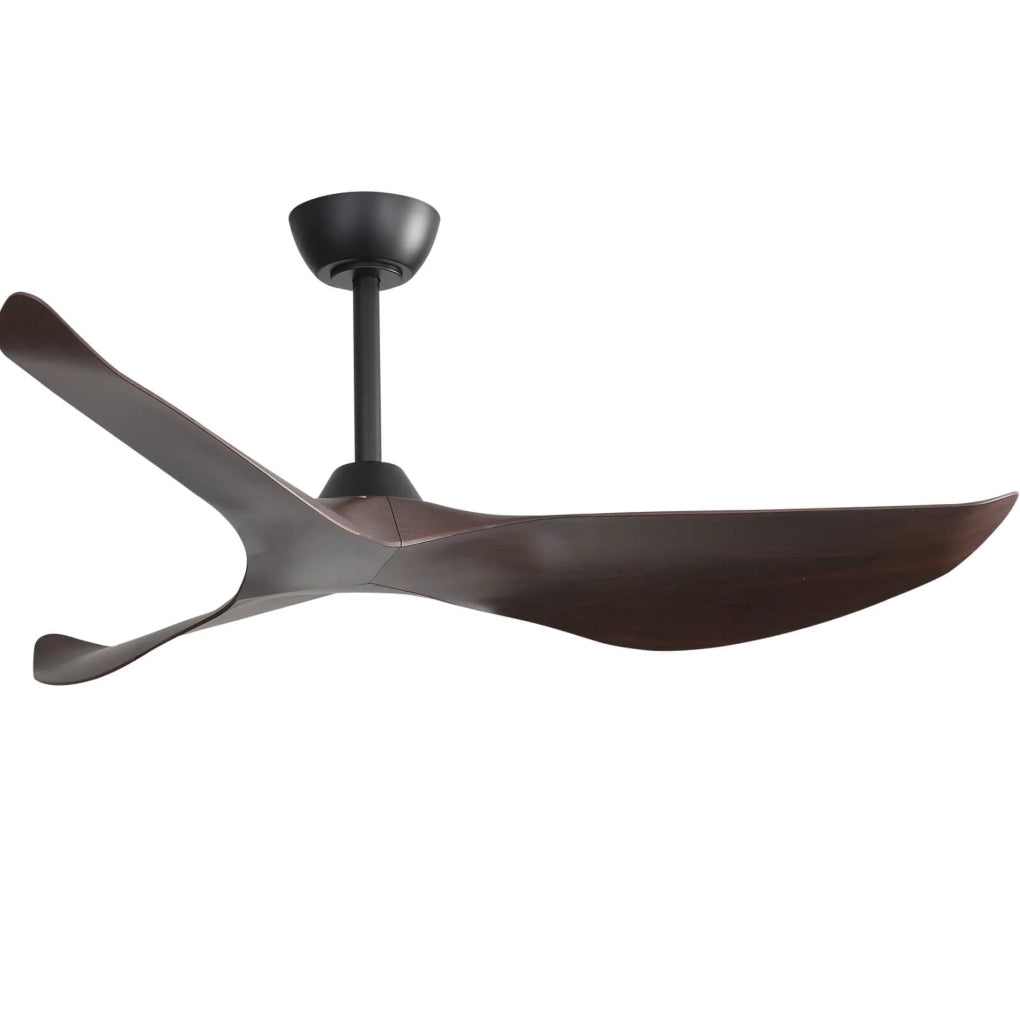 Ventilatore da soffitto 96 cm reversibile a 6 velocit¨¤ con telecomando in ABS nero