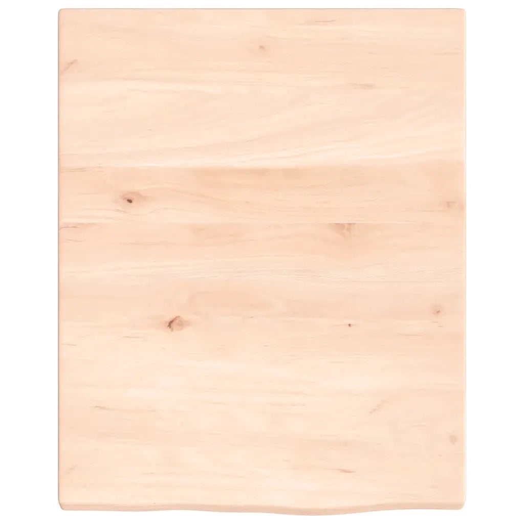 Piano Bagno 40x50x2 cm in Legno Massello Non Trattato 3155999