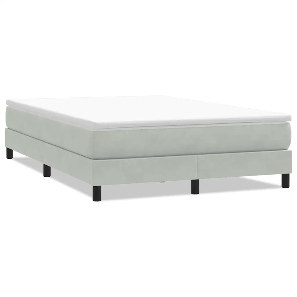 Giroletto Molle senza Materasso-Struttura Letto Grigio Chiaro 140x210cm Velluto