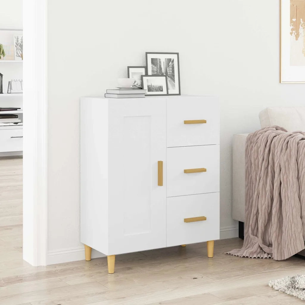 Credenza | Madia | Buffet da pranzo | Armadio da pranzo Bianca 69,5x34x90 cm in Legno Multistrato