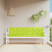 Cuscini per Panca 2 pz-Set di 2 Cuscini per panchina Verde Intenso 200x50x7 cm Tessuto Oxford