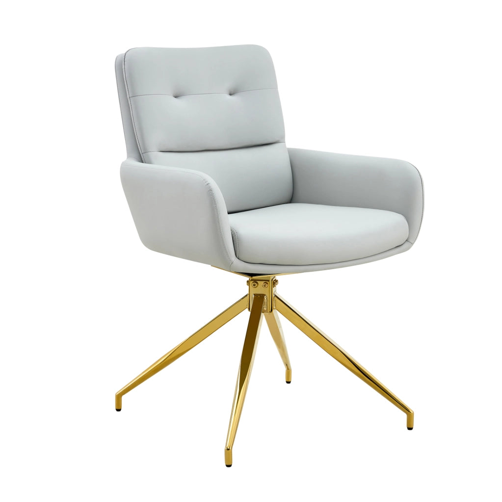 Set tavolo da pranzo rotondo Ø 85 cm con piano in vetro e sedie girevoli 360° HOMVRA