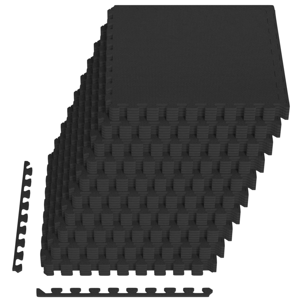 Tappeti 50 pcs Nero 18 m² Schiuma EVA 42040728