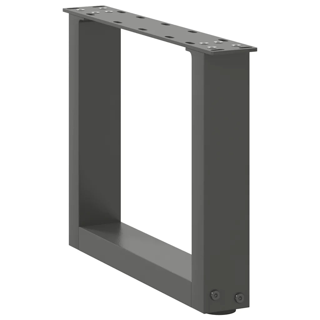 Gambe per Tavolino da Caffè a Forma di U 2 pz Antracite 30x(30-31) cm Acciaio 4013130