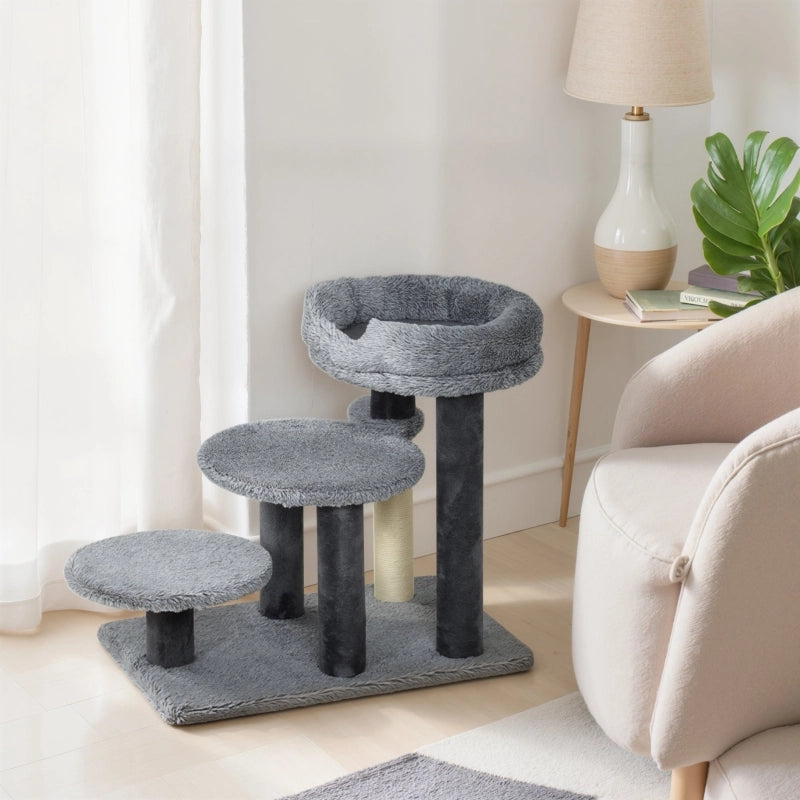 SCALINATA PER GATTI 2 IN 1 61,5x13,0x41,5 cm Grigio