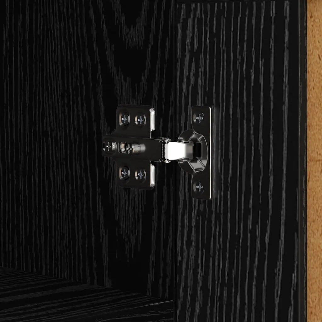 Credenza-Buffet-Armadio da cucina Rovere Nero 69,5 x 34 x 90 cm 210523