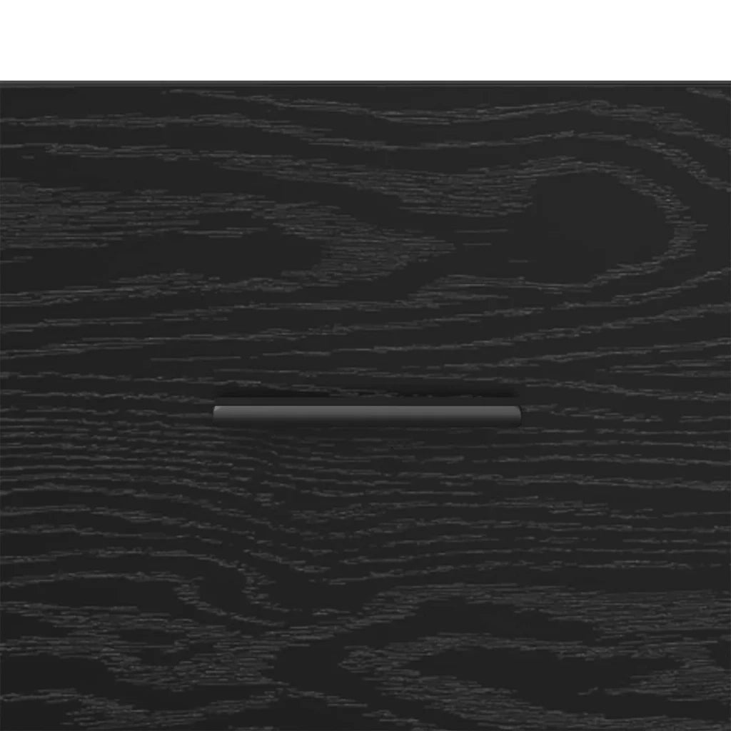 Armadio da Notte Rovere Nero 35 x 60 x 50 cm Legno multistrato 881089
