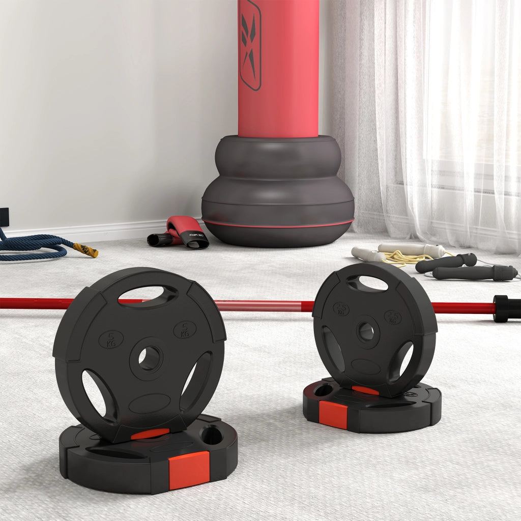 Set Dischi Pesi 4 Pezzi 2x5kg 2x2,5kg Foro 2,5cm ¨C Xylo ¨C Nero