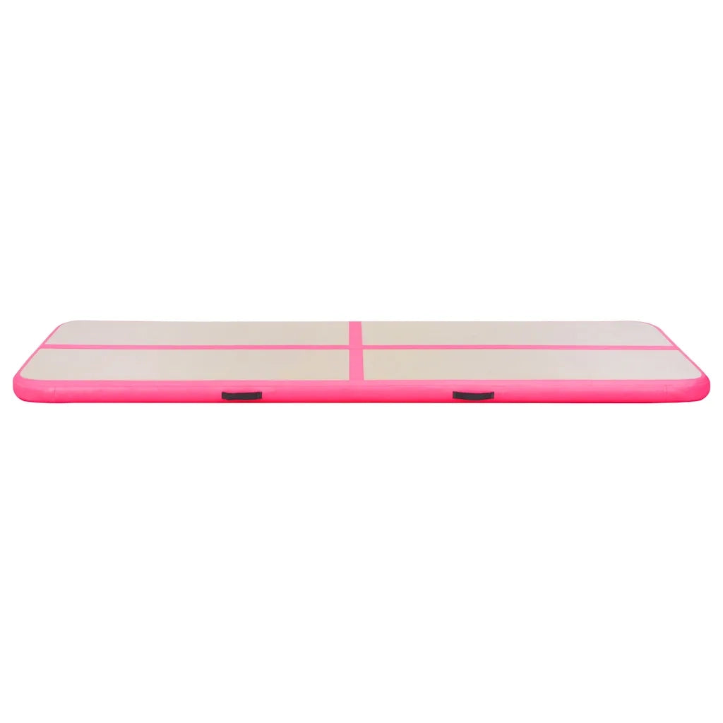Tappetino Ginnastica Gonfiabile con Pompa 500x100x10cm PVC Rosa CFW5543375