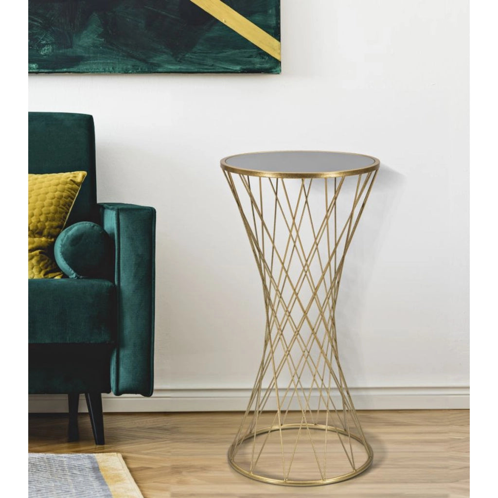 Tavolo VKH589, Oro, Metallo, 40x40x80 cm