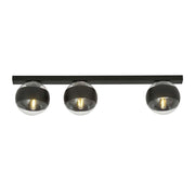 Plafoniera Moderna Lapetos Acciaio Nero 3 Luci E14
