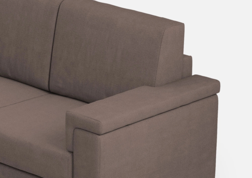 Divano 3 Posti 208x85x85 cm Marrak in Tessuto Talpa