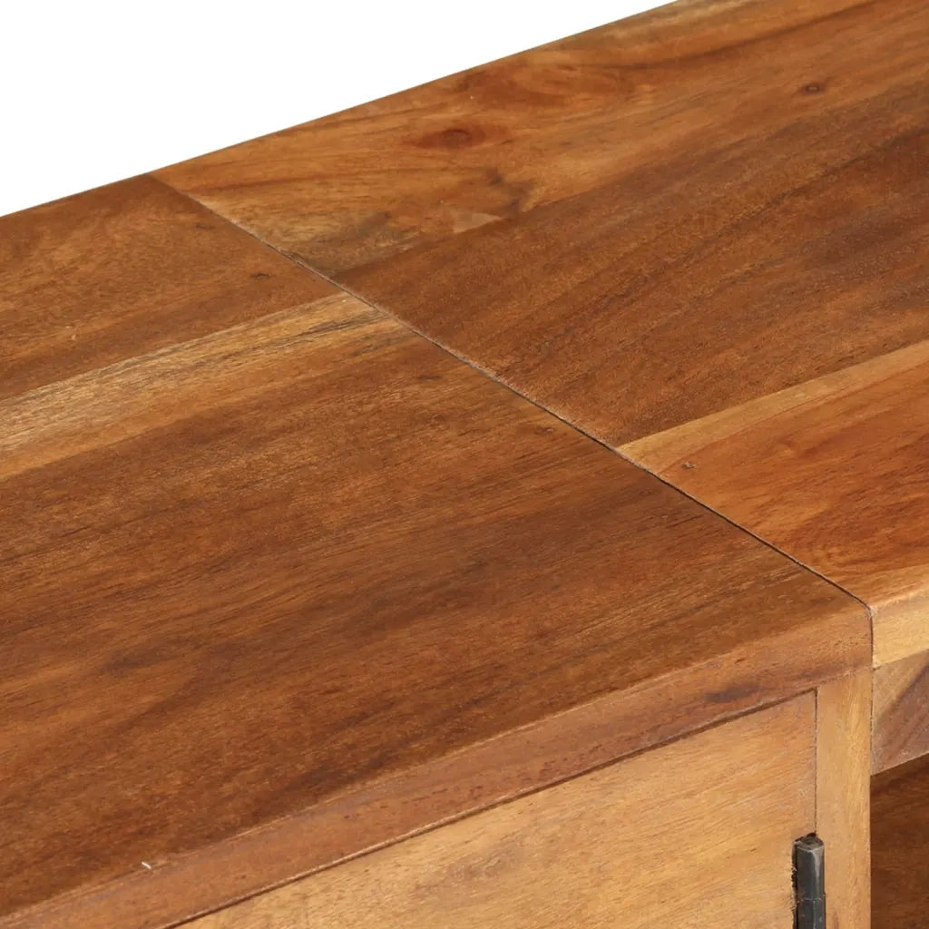 Mobile TV Massello di Acacia con Finitura Ambra 140x30x40 cm 337847