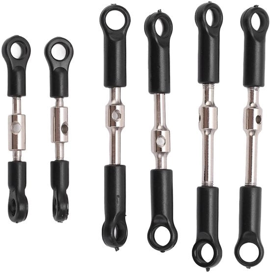Set di Stabilizzatori per RC - Compatibile con 144001/144002/124018/124019/124017/124016 - Materiale Kunststoff/Alleggerimento di Alluminio - Nero - Duraturo e Leggero - Stabilizzatori per RC