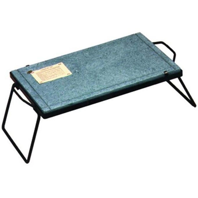 Beloli DF-803150 Bistecchiera Pietra Ollare Naturale Lavica 30x50 cm Spessore 2 cm Supporto Gambe Pieghevoli Antiaderente Cottura Senza Grassi