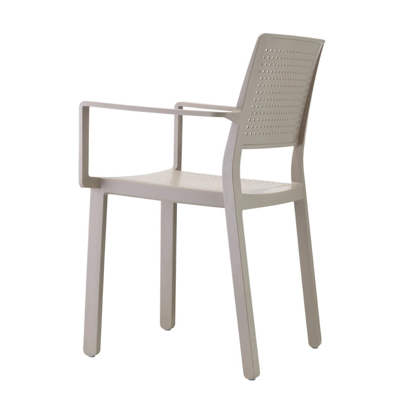 SET 4 PEZZI SEDIA EMI CON BRACCIOLI TECNOPOLIMERO MADE IN ITALY SCAB DESIGN - Tortora 15