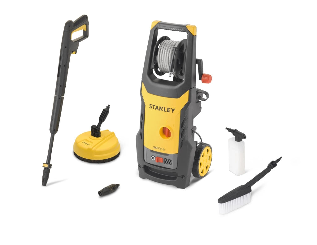 Stanley SXPW16PE Idropulitrice ad Alta Pressione con Patio Cleaner e Spazzola Fissa (1600 W, 125 bar, 420 l/h)
