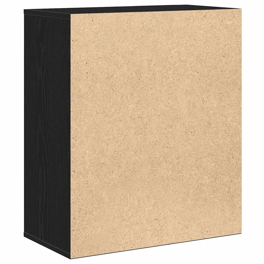 Credenza | Madia | Buffet da pranzo | Armadio da pranzo Rovere Nero 60 x 31 x 70 cm Legno multistrato