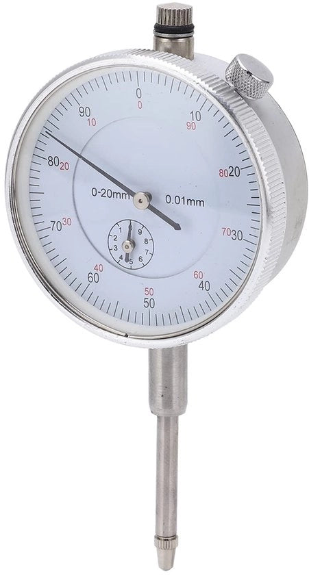 Orologio da Tavolo con Alta Precisione - Indicatore Meccanico con Nastro - In Acciaio Inossidabile - Finitura Liscia - Misurazione con Precisione 0,01 mm - Indicatore