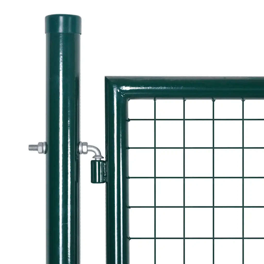 Cancello per Recinzione in Acciaio 300x100 cm Verde 42979