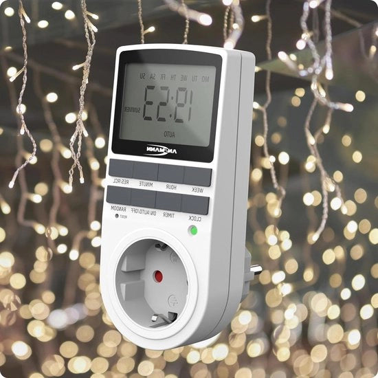 Timer digitale LCD 21 pollici con 10 intervalli di tempo al giorno e funzione di casualità - AES4 Timer 3680 W