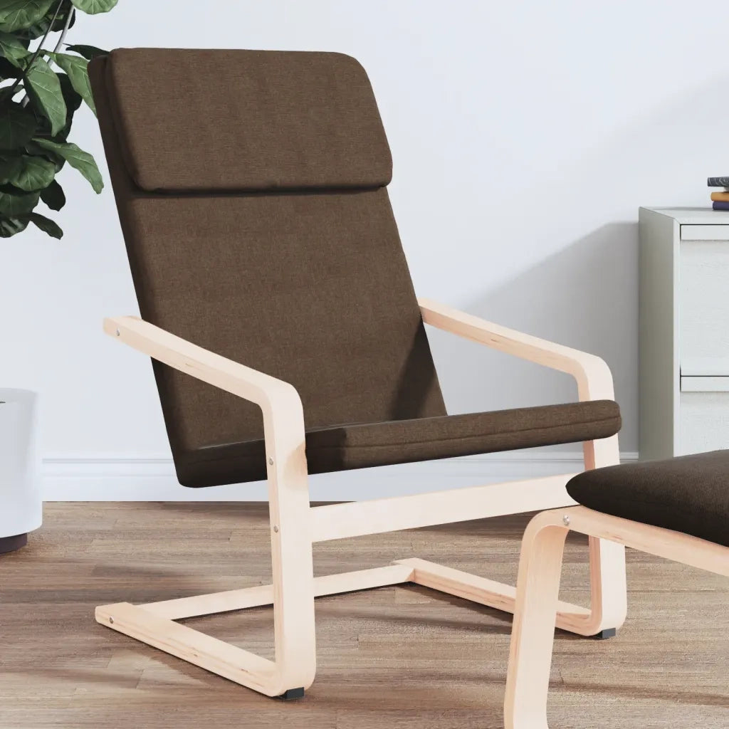 Sedia Relax Marrone Scuro in Tessuto 351056