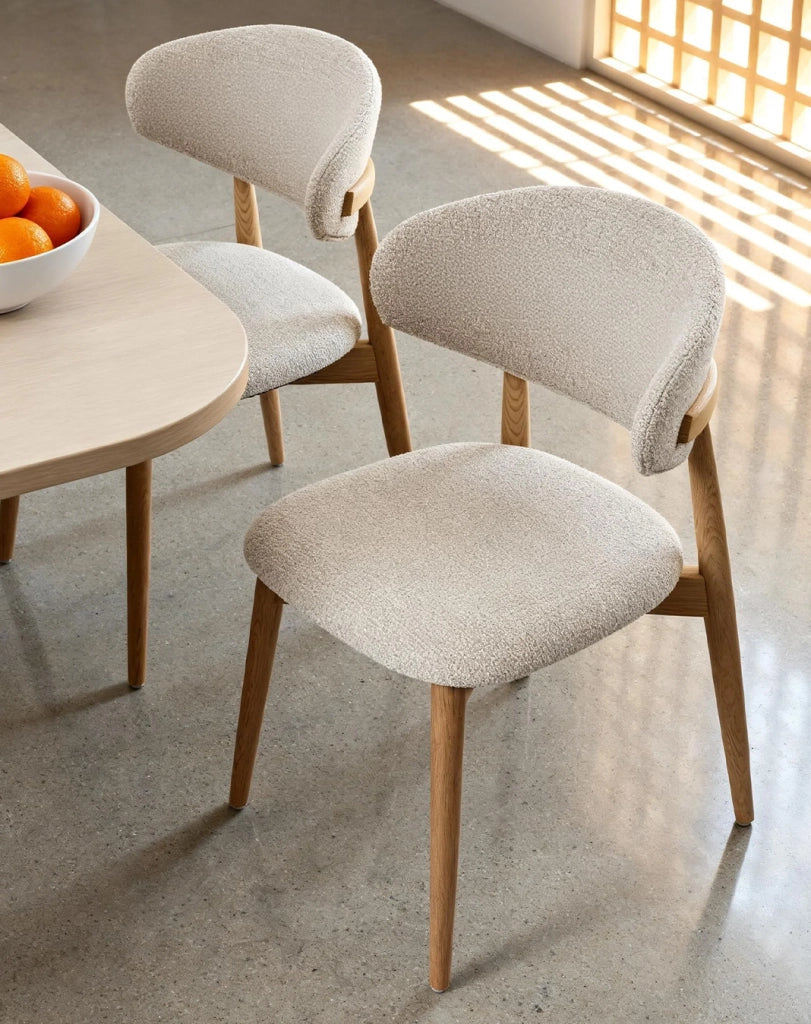 SEDIA Ergonomica 60x55x89 cm Legno Massello Naturale Set da 2 pezzi