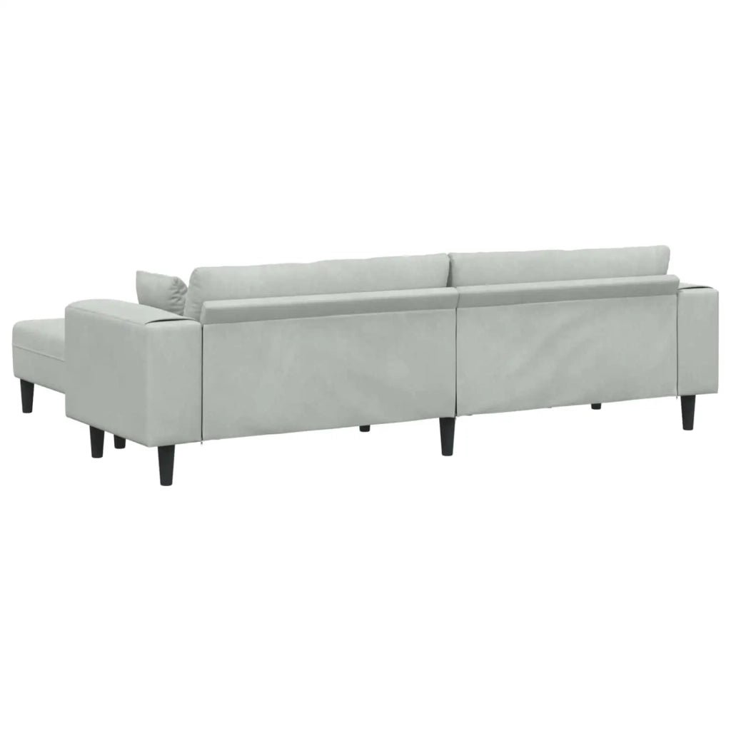 Divano 3 pcs Grigio chiaro 250 x 188 x 76 cm Velluto 3335172