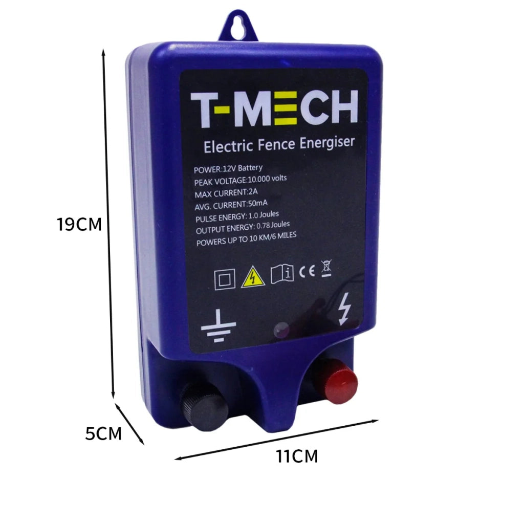 Elettrificatore a Batteria per Recinzioni per Animali 10000 volt Copertura 10km
