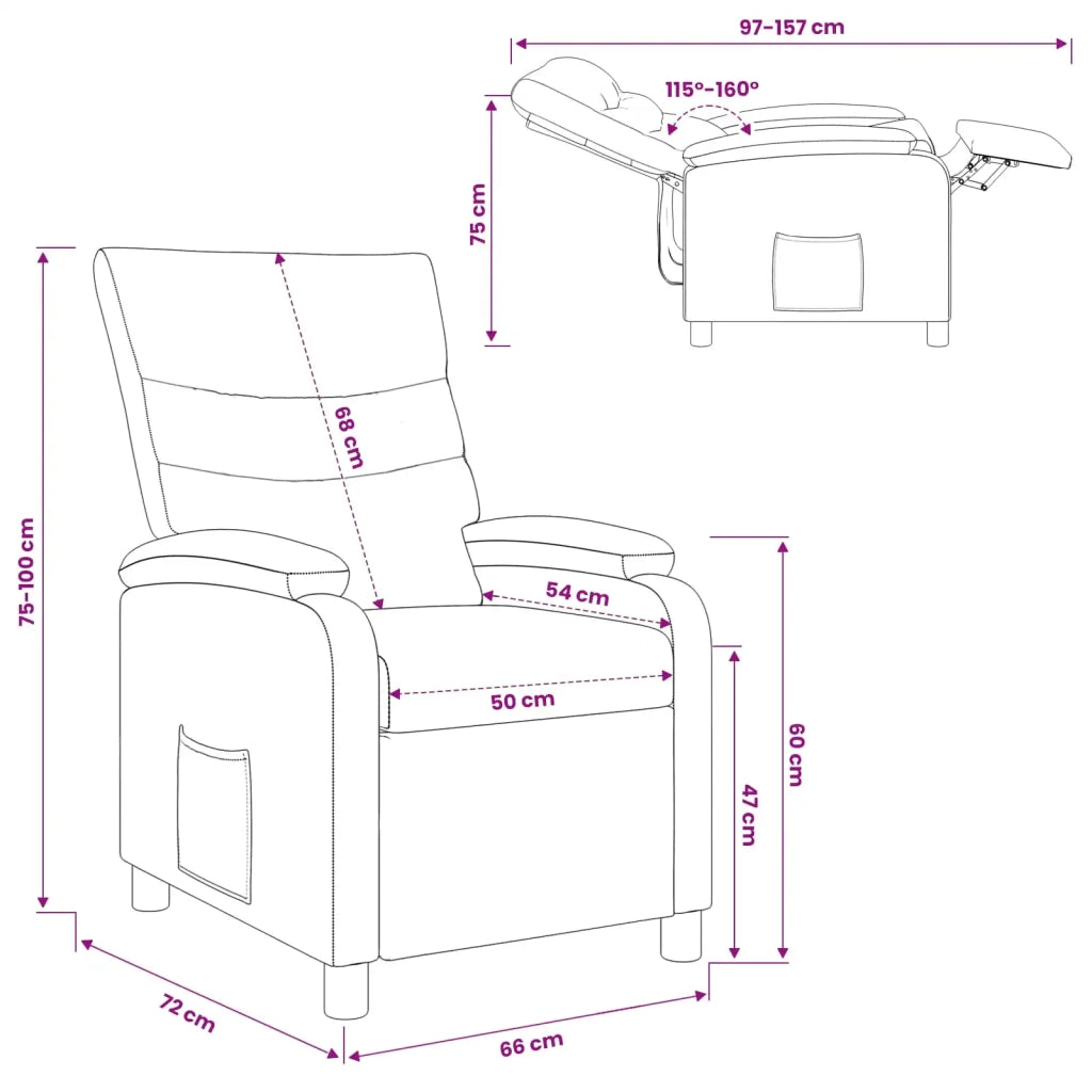 Poltrona reclinabile Marrone Similpelle 42034883