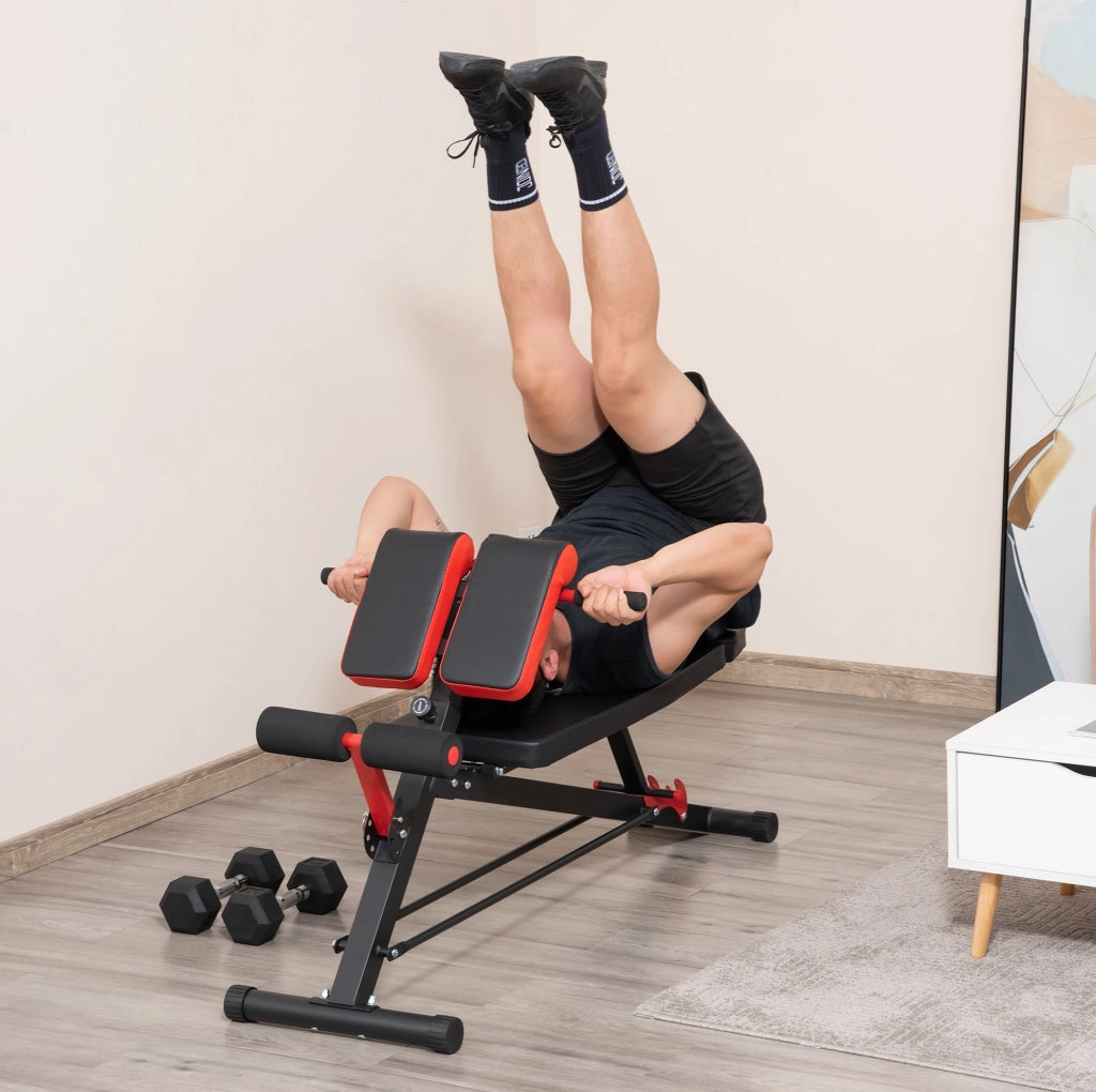 panca pesi regolabile 64 x 146 x 73，5-85 cm in acciaio nero per allenamento completo