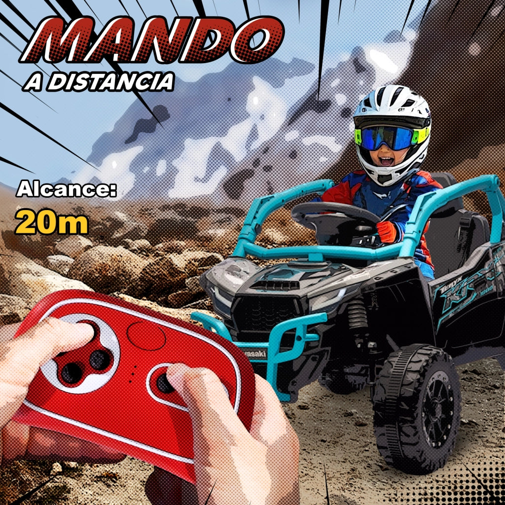 Veicolo Elettrico per Bambini ¨C Minimal ¨C 12V, Telecomando, Colore Blu