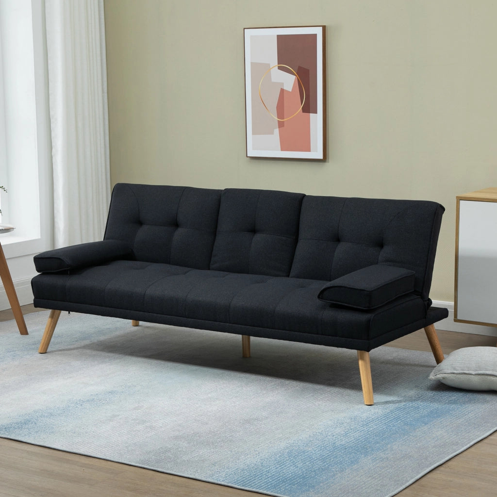 Divano letto ¨C Minimal ¨C 181x77x78 cm, nero