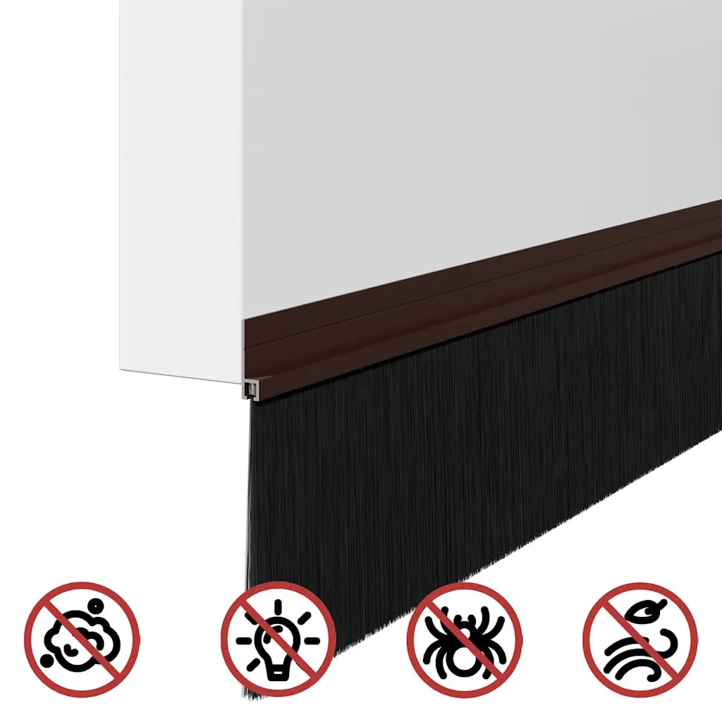 Spazzole per porte autoadesive 12 pz Marrone 100 cm CFW8177822