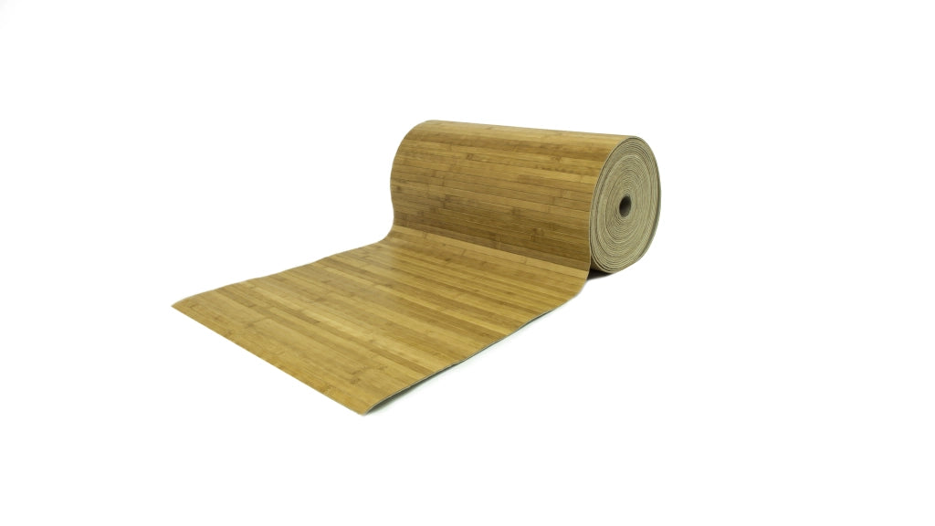 Tappeto Bamboo Passatoia Antiscivolo In Tinta Unita Colore Naturale - 50x380 - Naturale