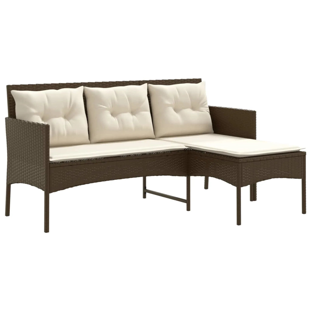 Set Divano da Giardino con cuscino 2 pcs polyrattan 4103804