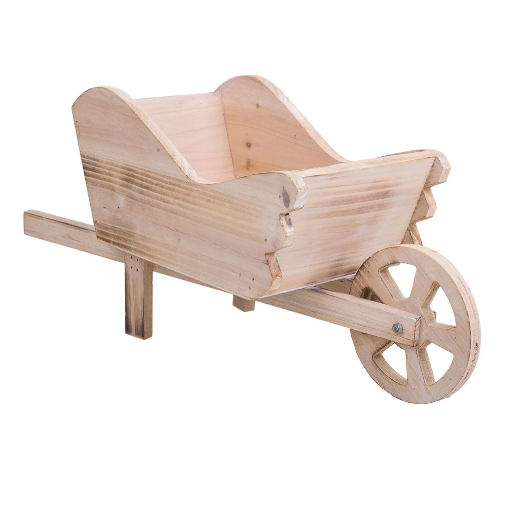 Carrello portafiori in legno marrone 42x15,7x20h