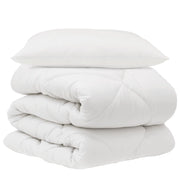 Piumone | Duvet con cuscino 2 pz Bianco Microfibra