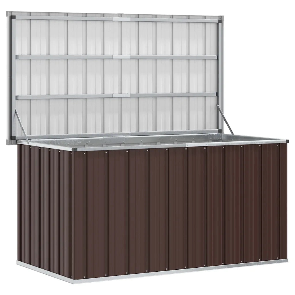Baule da giardino marrone 129x67x65 cm CFW4592156