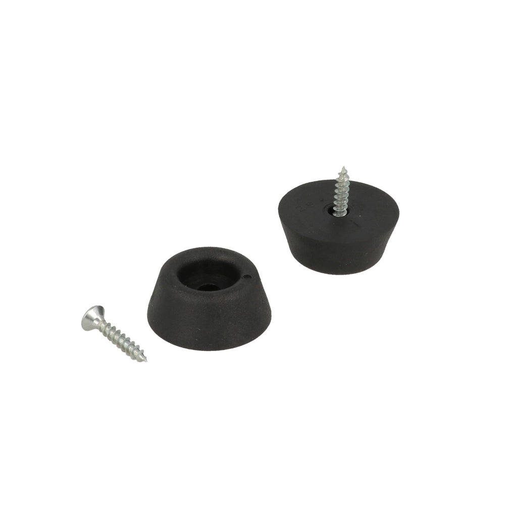 Paracolpi fermaporta con foro e viti Ã˜ 21 mm. 8 pz.