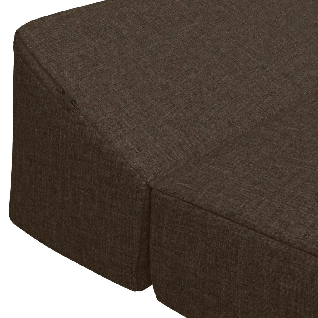 Divano Letto Pieghevole Tortora 120 x 60 x 49 cm Tessuto 900038