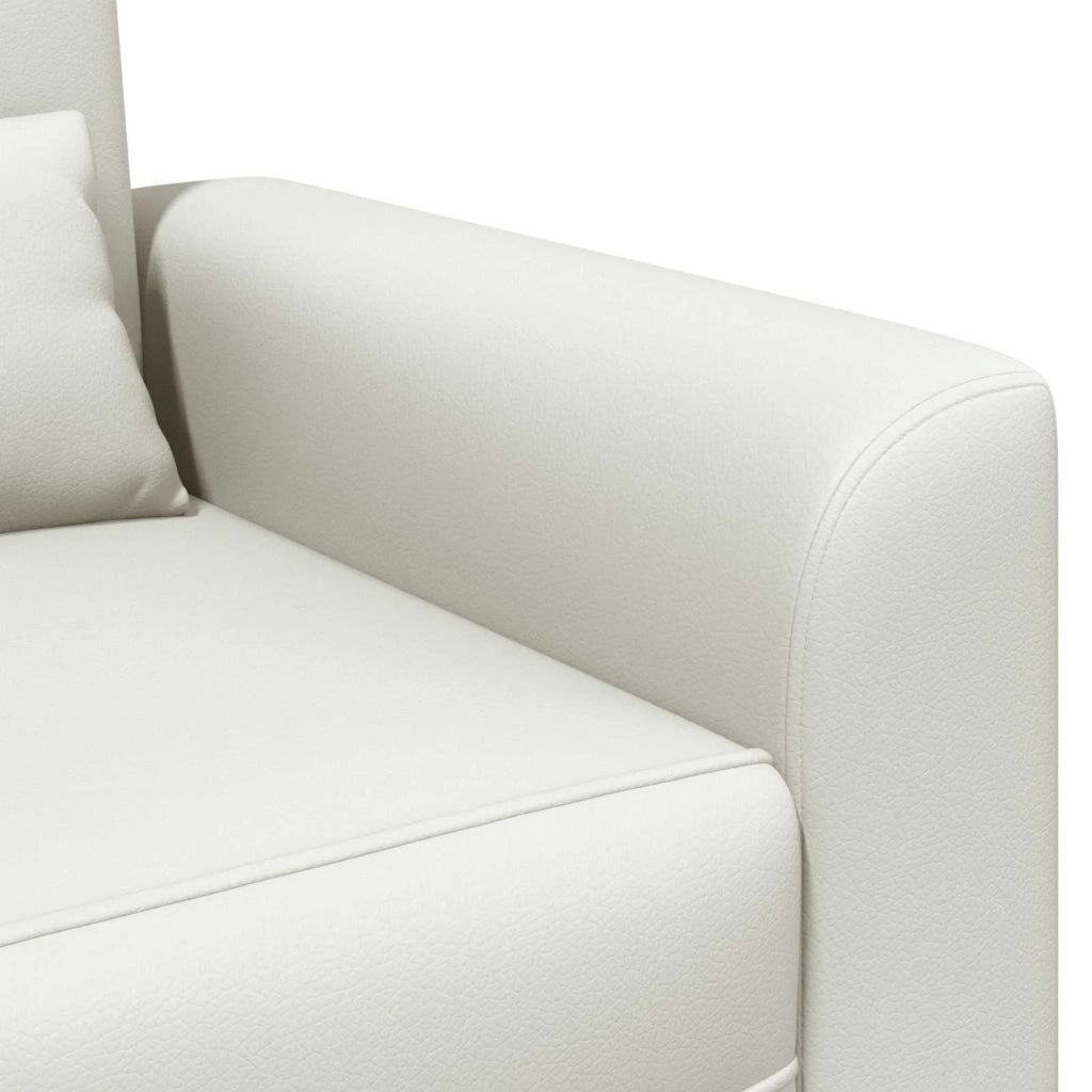 Divano Sedia-Poltrona Bianco Similpelle