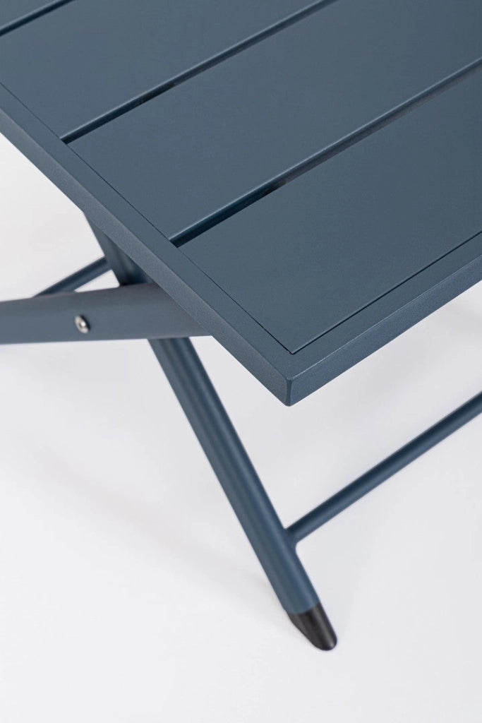 Tavolino da Salotto 44x43x36 cm in Alluminio Taylor Navy