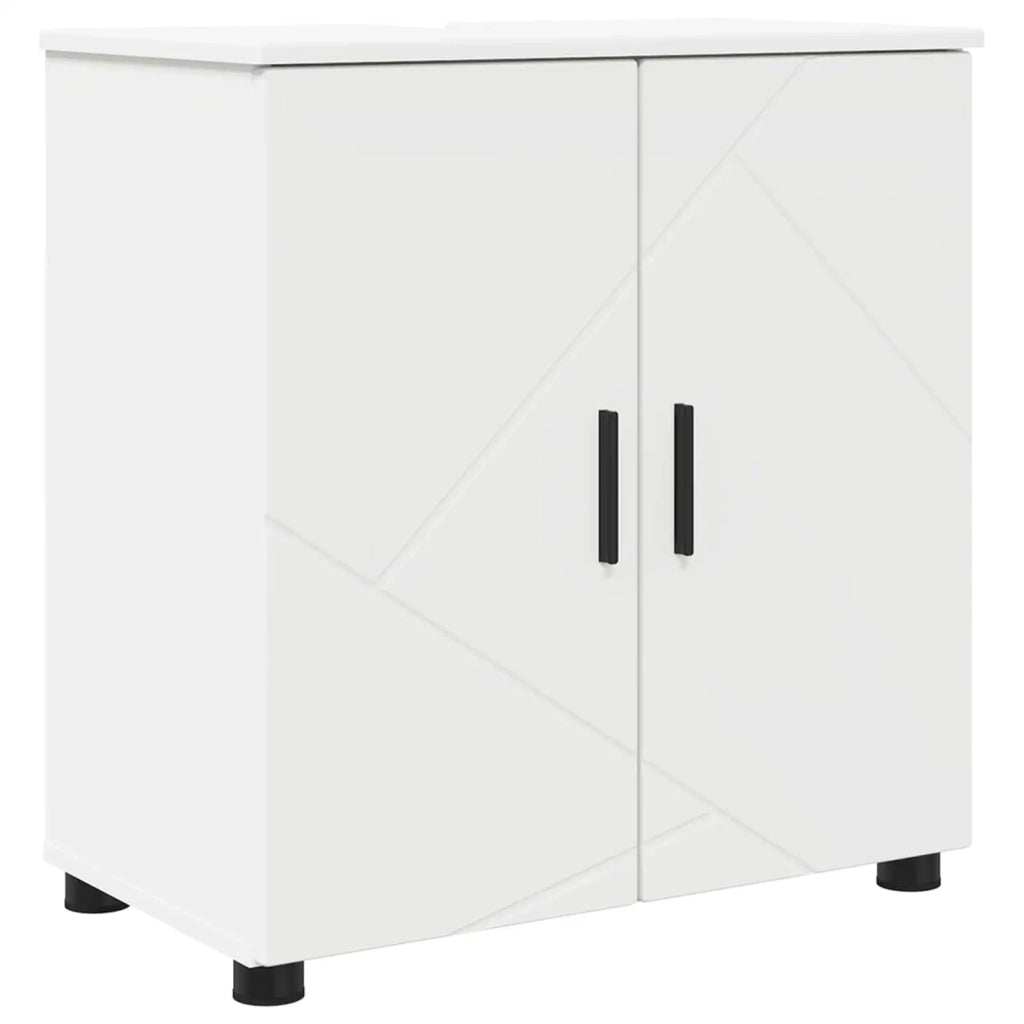 Set di mobili per il bagno con cassetto con porta 5 pcs Bianco