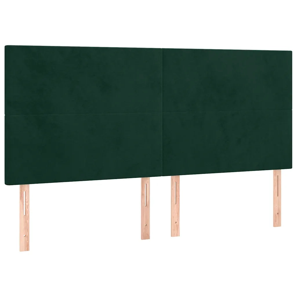 Giroletto a Molle con Materasso Verde Scuro 180x200 cm Velluto 3137740